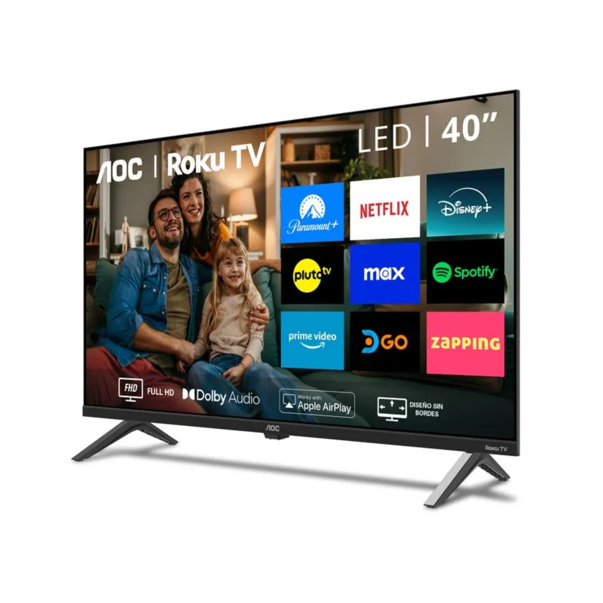 Foto 3 pulgar | Pantalla Tv Aoc Roku Tv Led 40 Fhd Smart Tv 40s5045