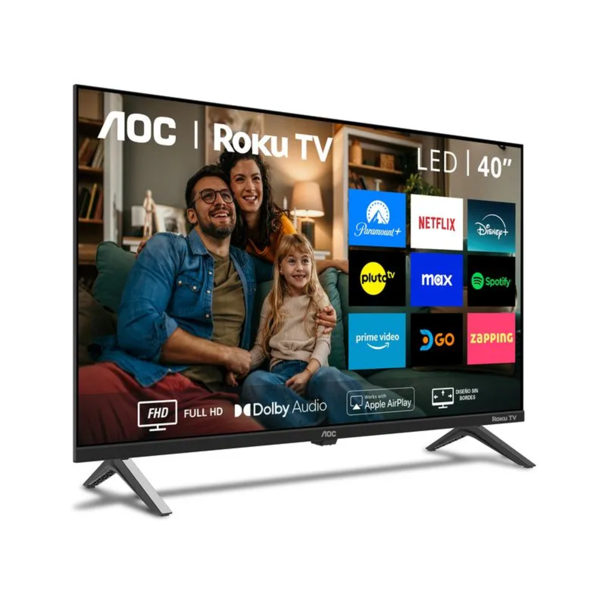 Foto 4 pulgar | Pantalla Tv Aoc Roku Tv Led 40 Fhd Smart Tv 40s5045