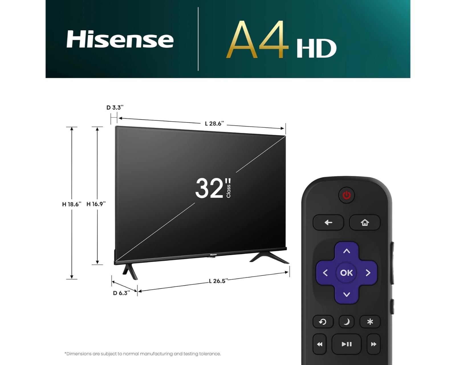 Foto 2 | Smart Tv Hisense 32 Pulgadas Pantalla Hd Roku Tv Dolby Audio