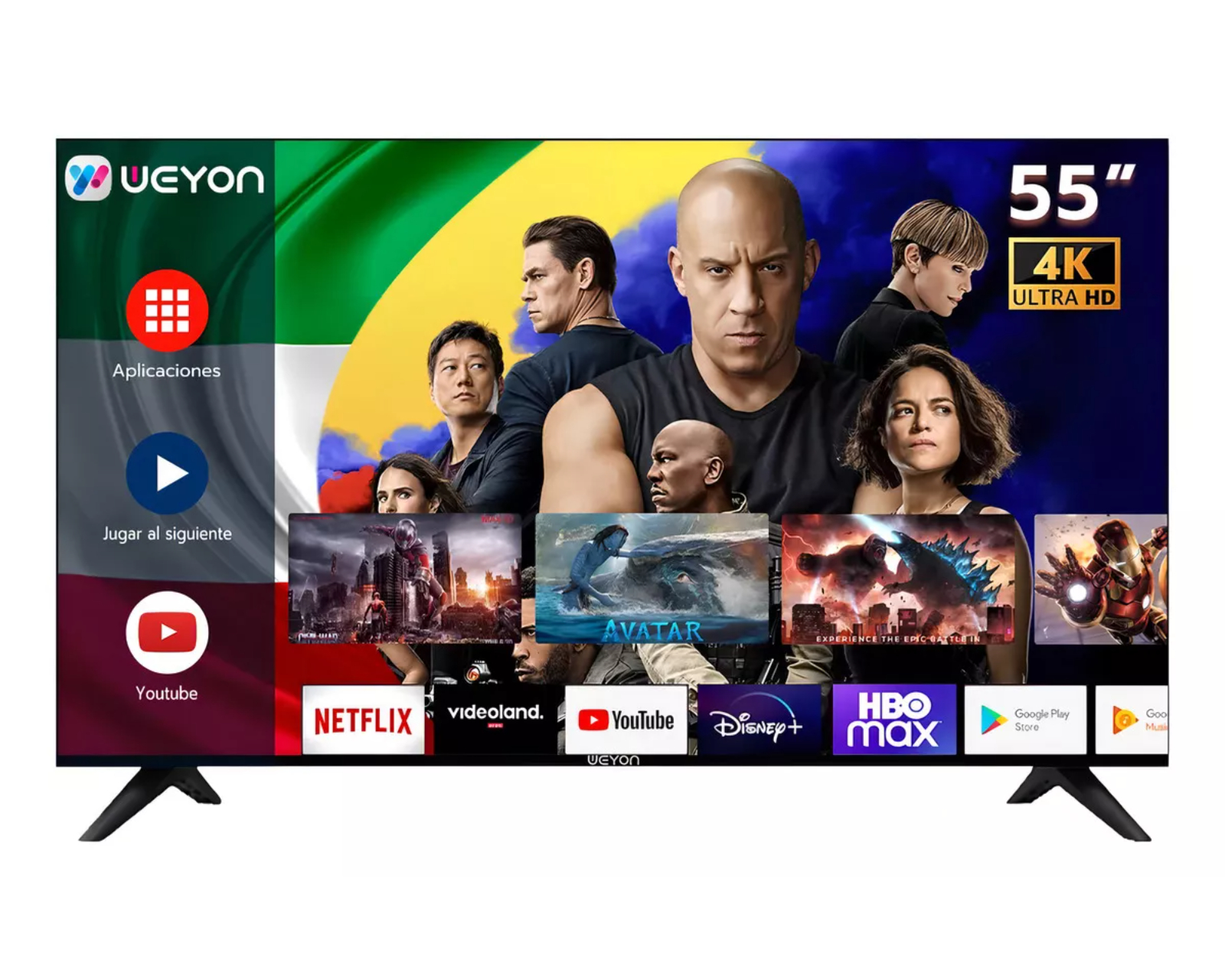 Foto 2 pulgar | Smart Tv Pantalla 55 Pulgadas Weyon 55wdsnmx-6 Led 4k 55'' 110v/220v