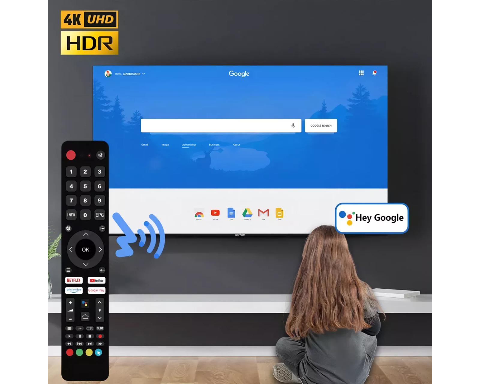 Foto 3 pulgar | Smart Tv Pantalla 55 Pulgadas Weyon 55wdsnmx-6 Led 4k 55'' 110v/220v