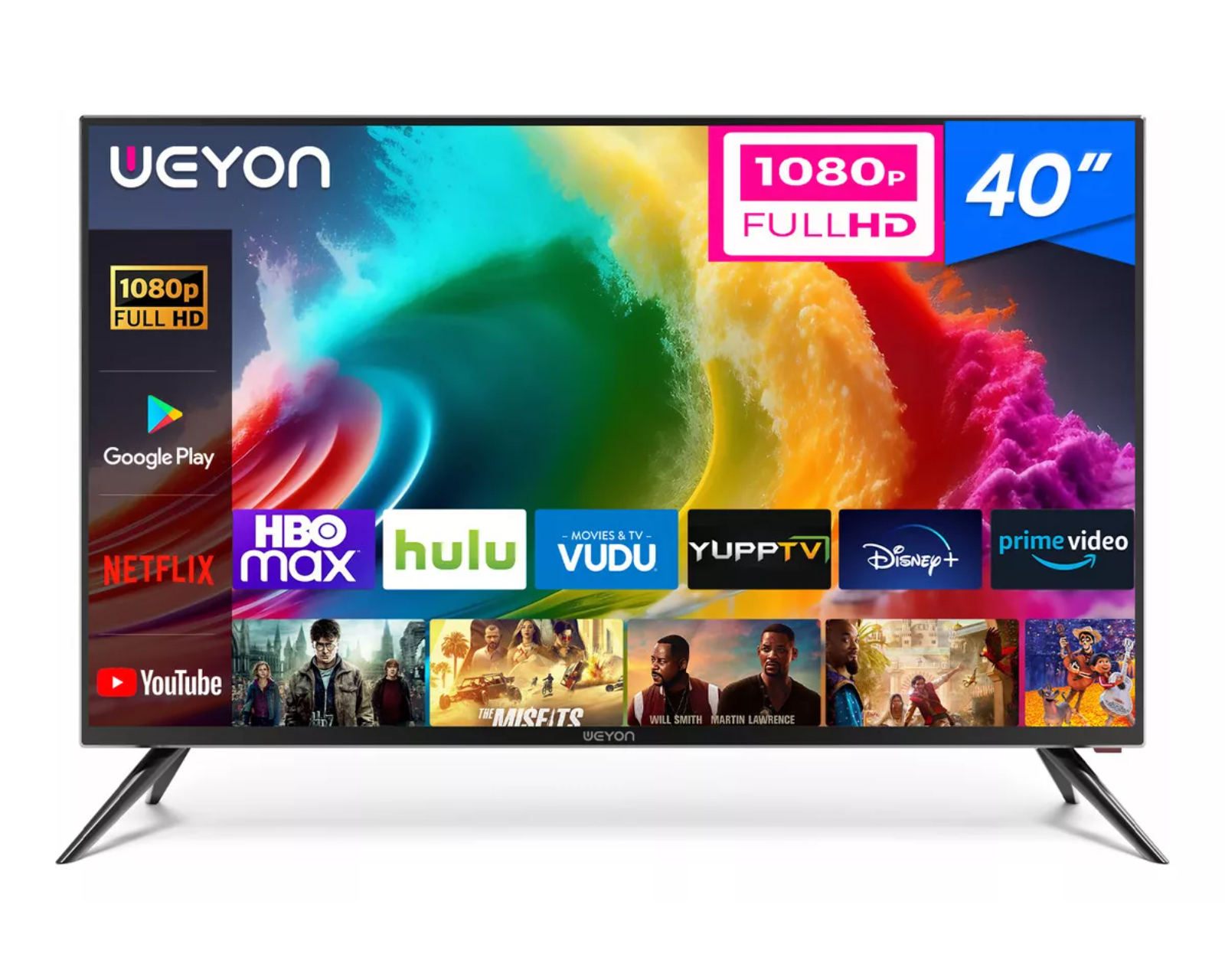 Foto 2 pulgar | Smart Tv Pantalla Weyon 40 Pulgadas Led Full Hd Android Netflix 40wdsnmx 110 - 127 V