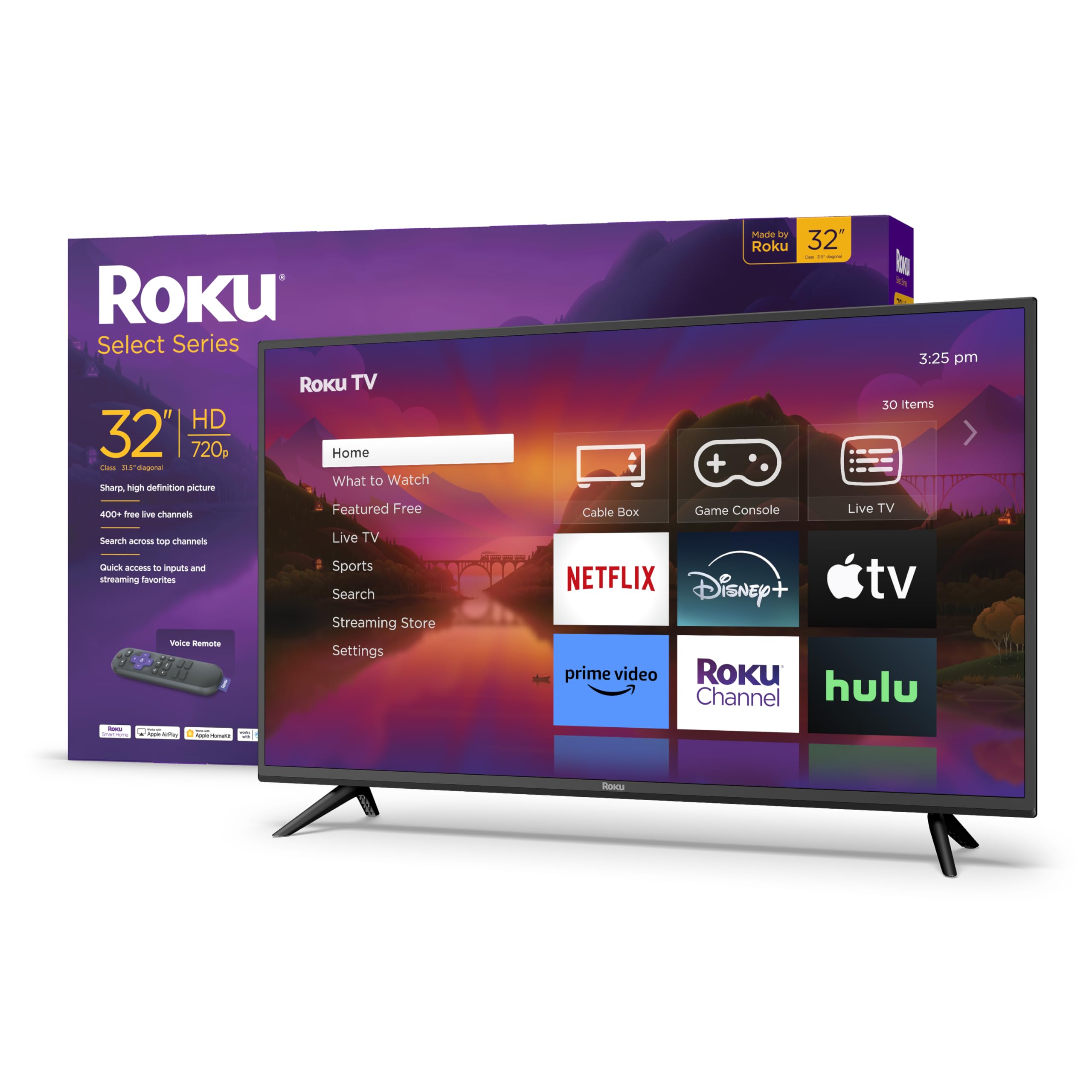 Televisor Inteligente Roku Select Series HD de 32 Pulgadas y 720p con Control Remoto por Voz - Venta Internacional