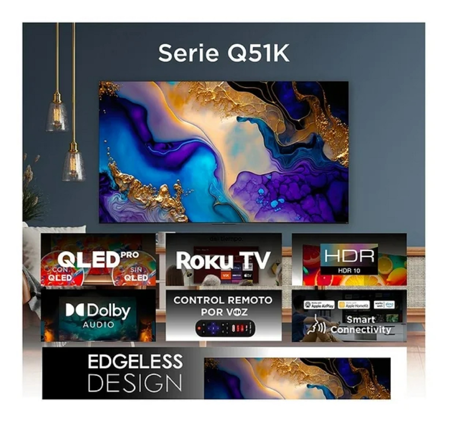 Foto 2 | Pantalla Tcl 43q5k de 43" 4k Uhd Smart Tv