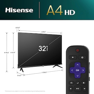 Foto 3 | Televisor Inteligente Hisense 32A4HNR 32 Pulgadas HD 720p Roku con Alexa 2024 - Venta Internacional