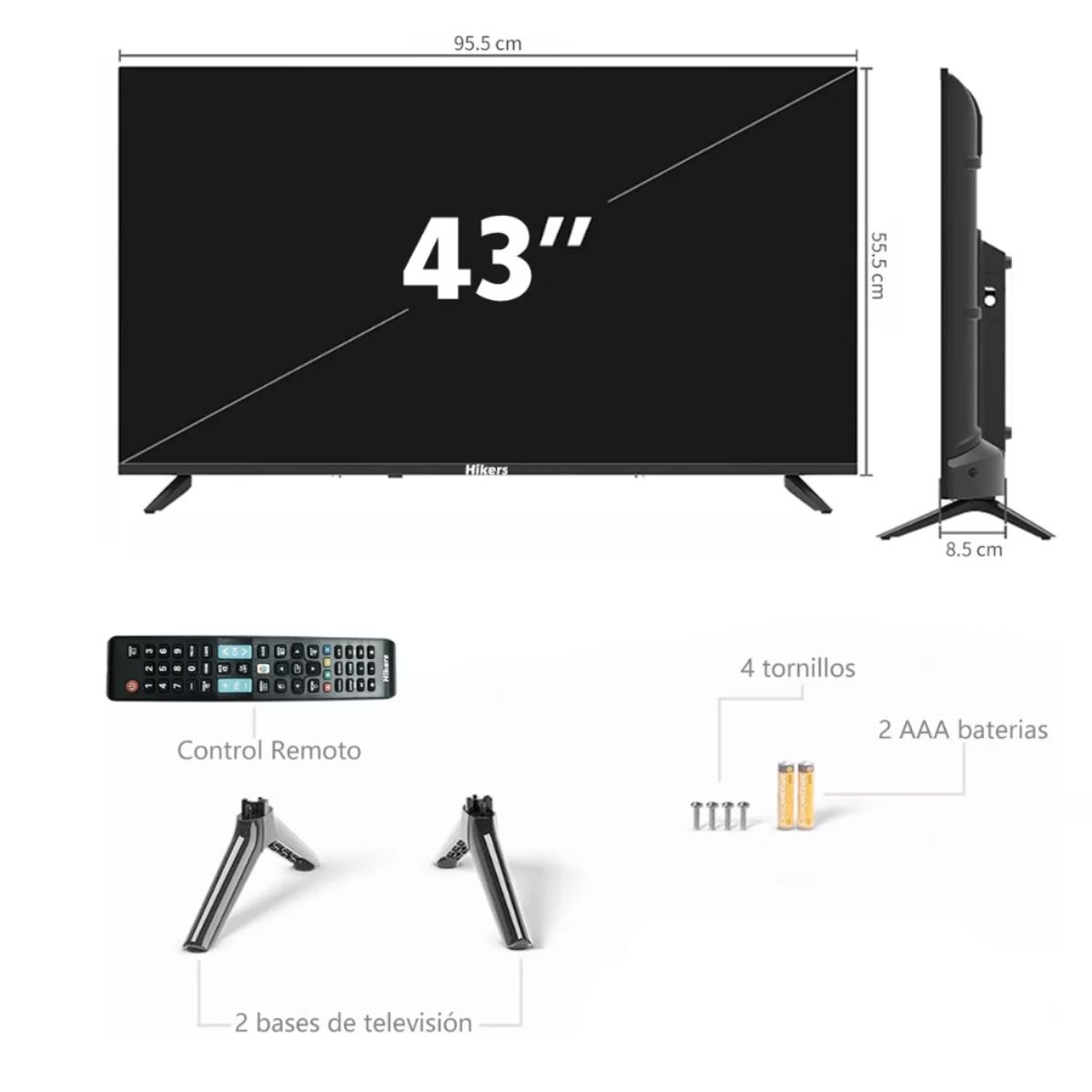 Foto 5 pulgar | Pantalla Smart Tv Hikers 43 Pulgadas Hk43mx01