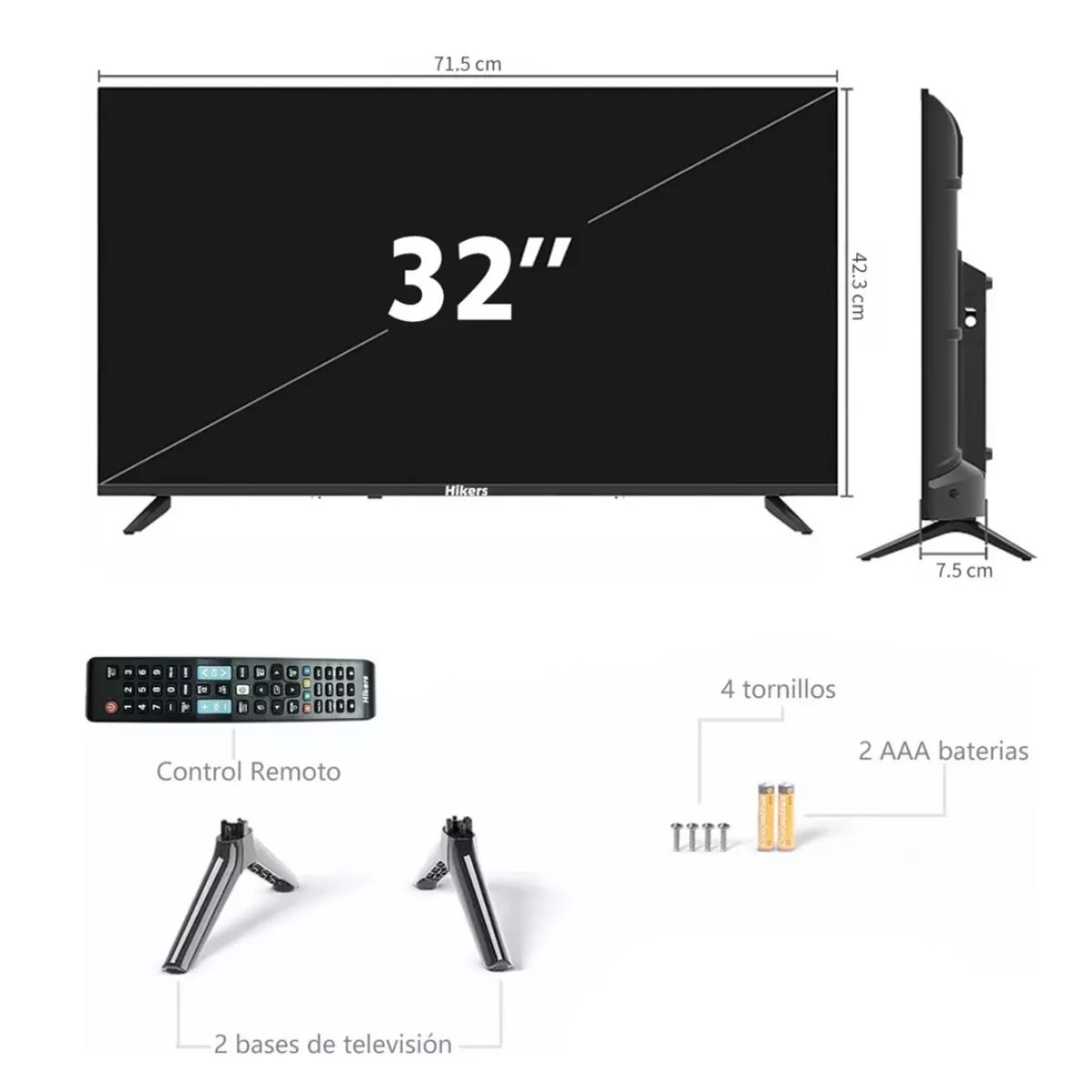 Foto 4 pulgar | Pantalla Smart Tv Hikers 32 Pulgadas Hk32dmx01