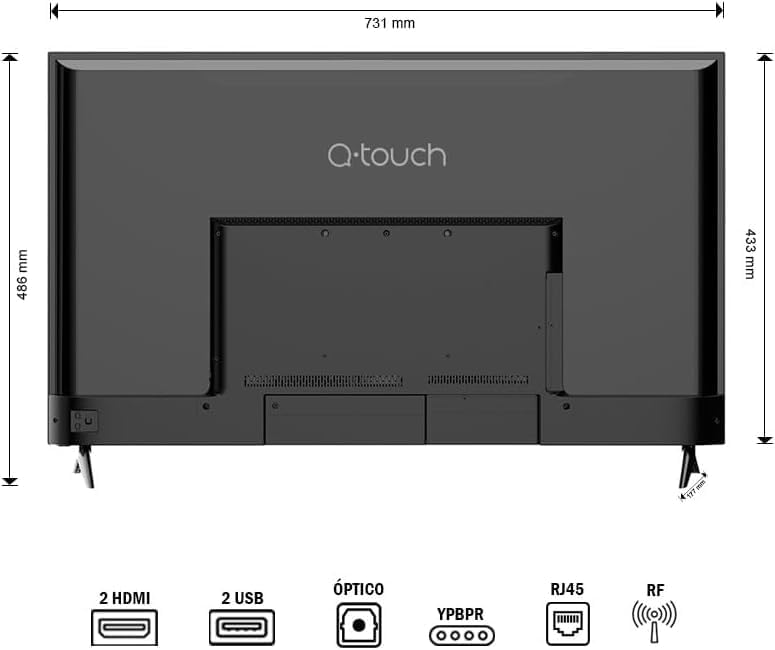 Foto 3 | Smart Tv Q-touch 32” Hd Led Con Wifi  Hdmi Y Usb | Compatible Con Netflix Y Youtube