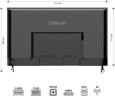 Foto 3 | Smart Tv Q-touch 32” Hd Led Con Wifi Hdmi Y Usb | Compatible Con Netflix Y Youtube