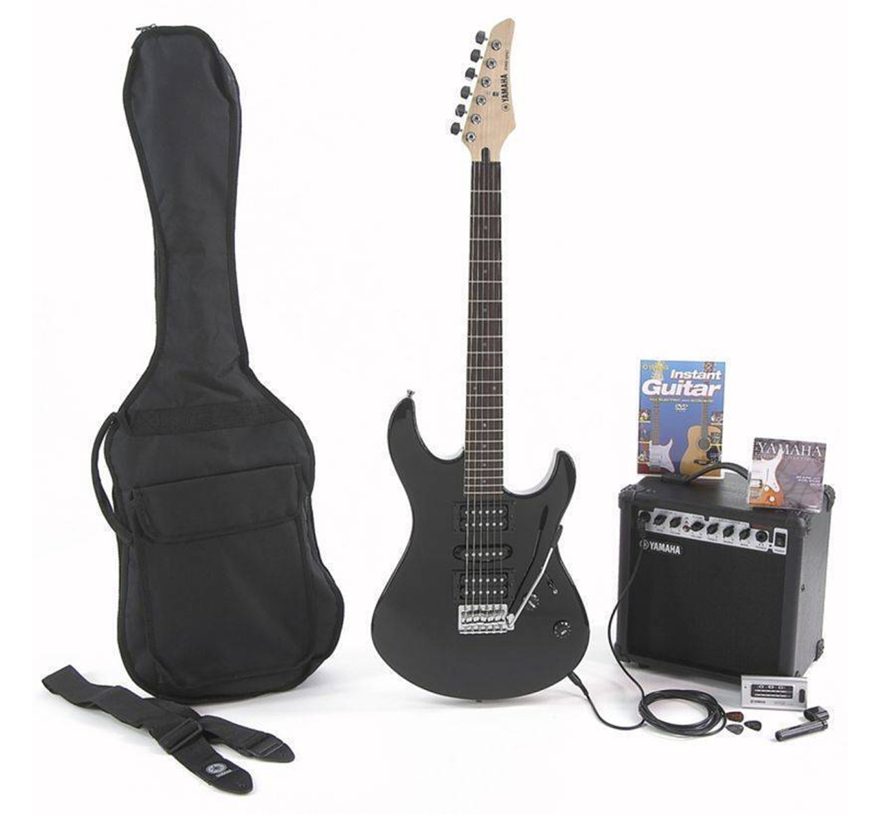 Paquete de Guitarra Eléctrica Yamaha VASENHD206 Erg121gpiibl color Negro