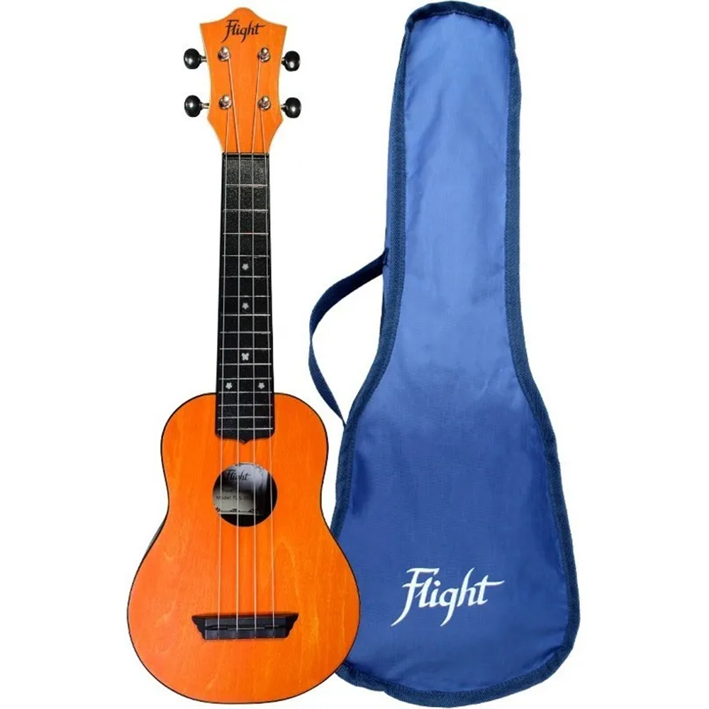 Foto 2 pulgar | Ukulele Acústico Flight Tus35 Soprano con Funda color Anaranjado