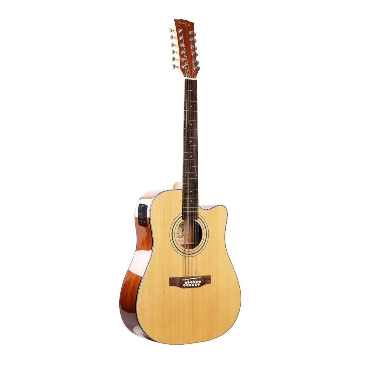 Guitarra Electroacústica Deviser L-12x-50 color Marrón Tipo Natural de 12 Cuerdas