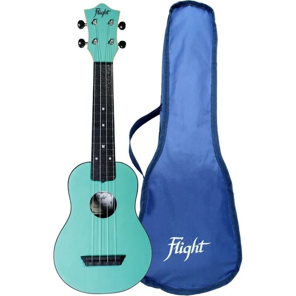 Ukulele Acústico Flight Tus35 Soprano con Funda color Azul $1,100