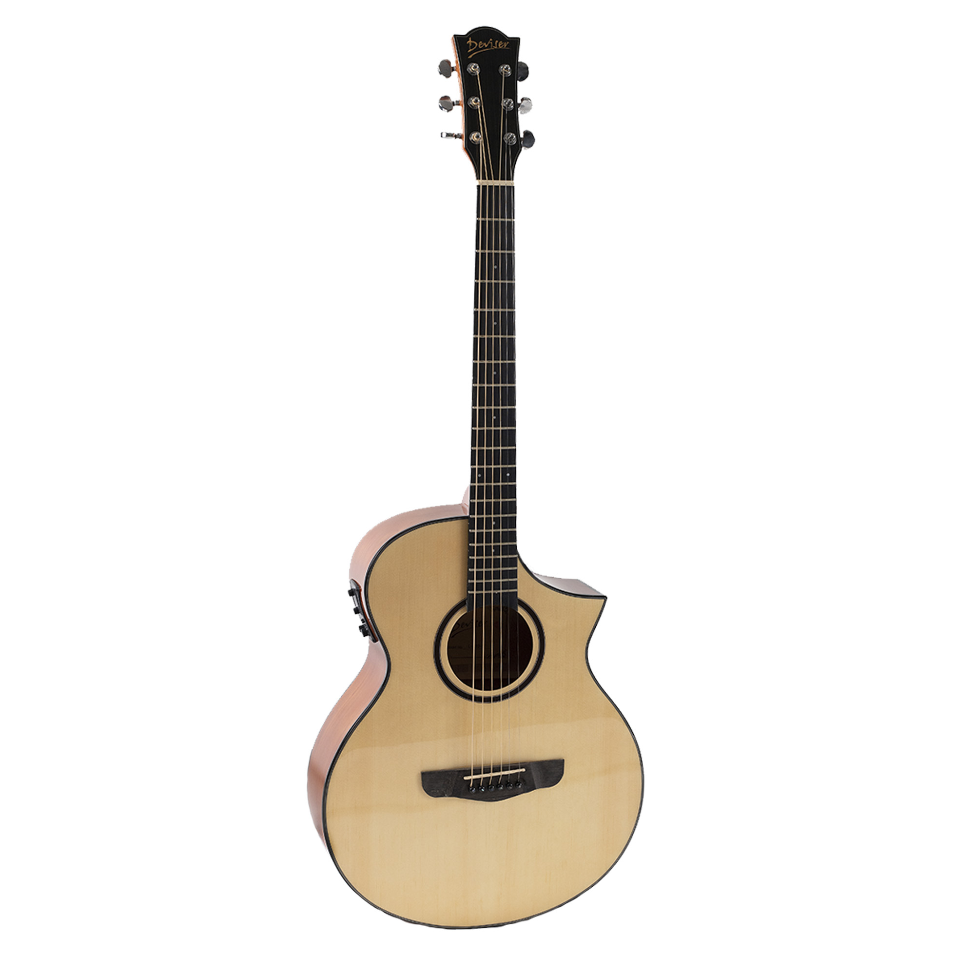 Guitarra Electroacústica Deviser L-610 Natural con Funda color Marrón