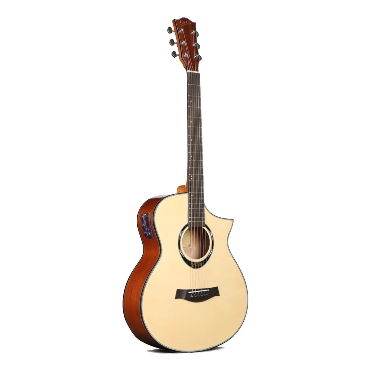 Guitarra Electroacústica Deviser L-620 Natural con Funda color Marrón