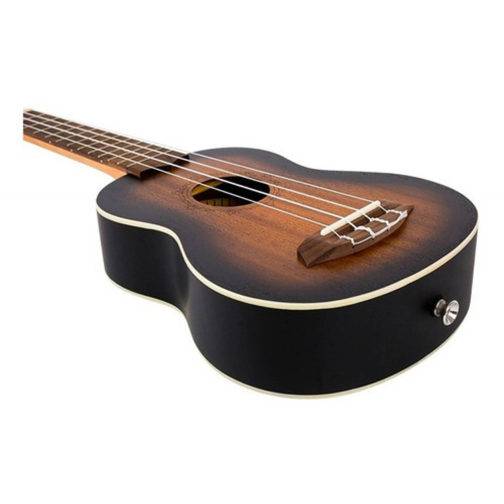 Ukelele Soprano Flight Nus380 con Funda color Marrón