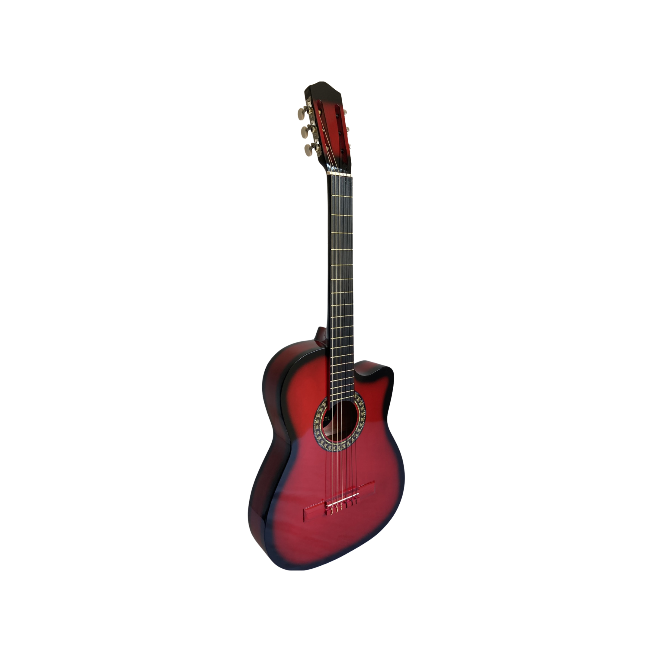 Foto 1 | Guitarra Acústica Curva Ocelotl Crvitality color Rojo