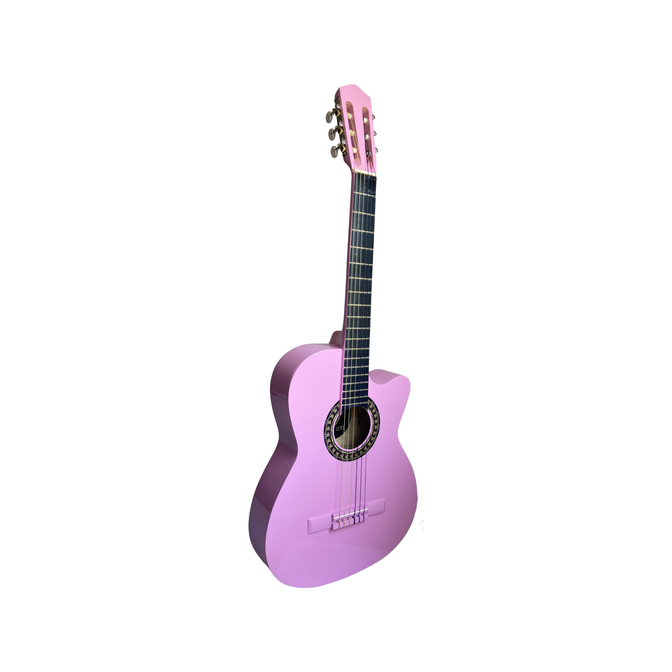 Foto 2 | Guitarra Acústica Curva Ocelotl Crvitality color Rosa