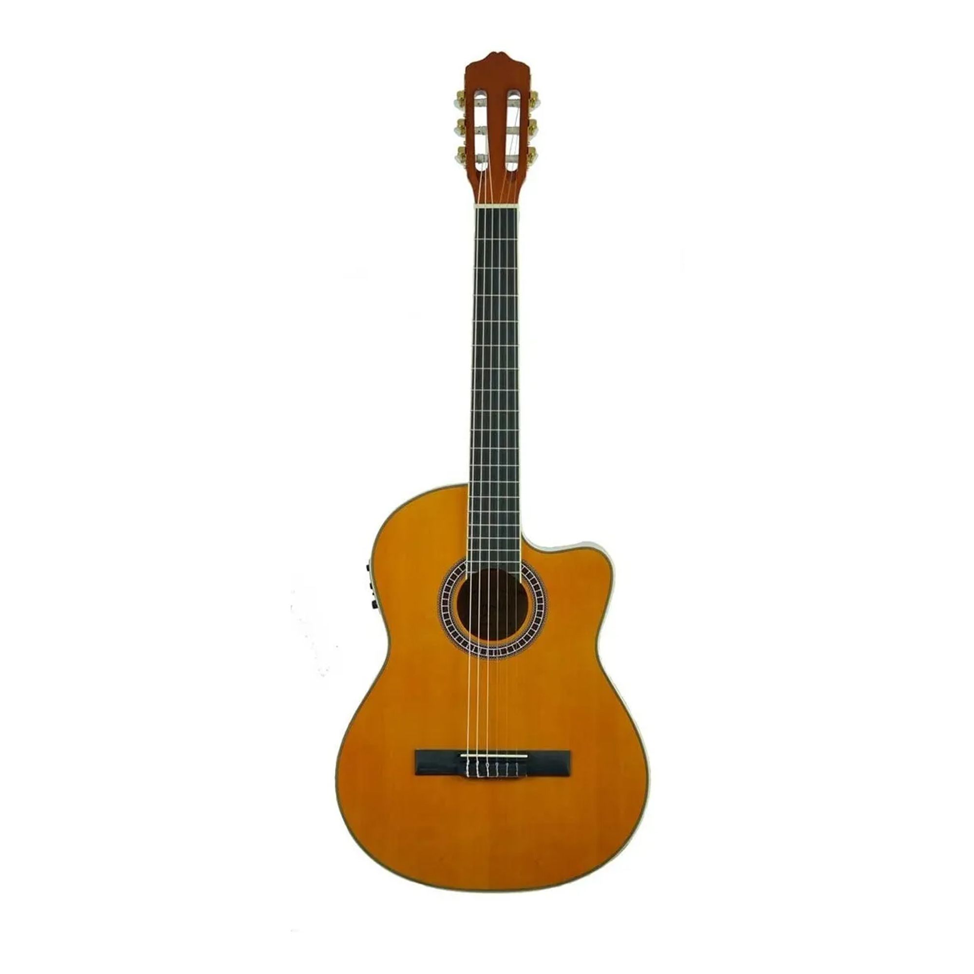 Guitarra Electroacústica Deviser L-320YN-KL color Marrón con Funda