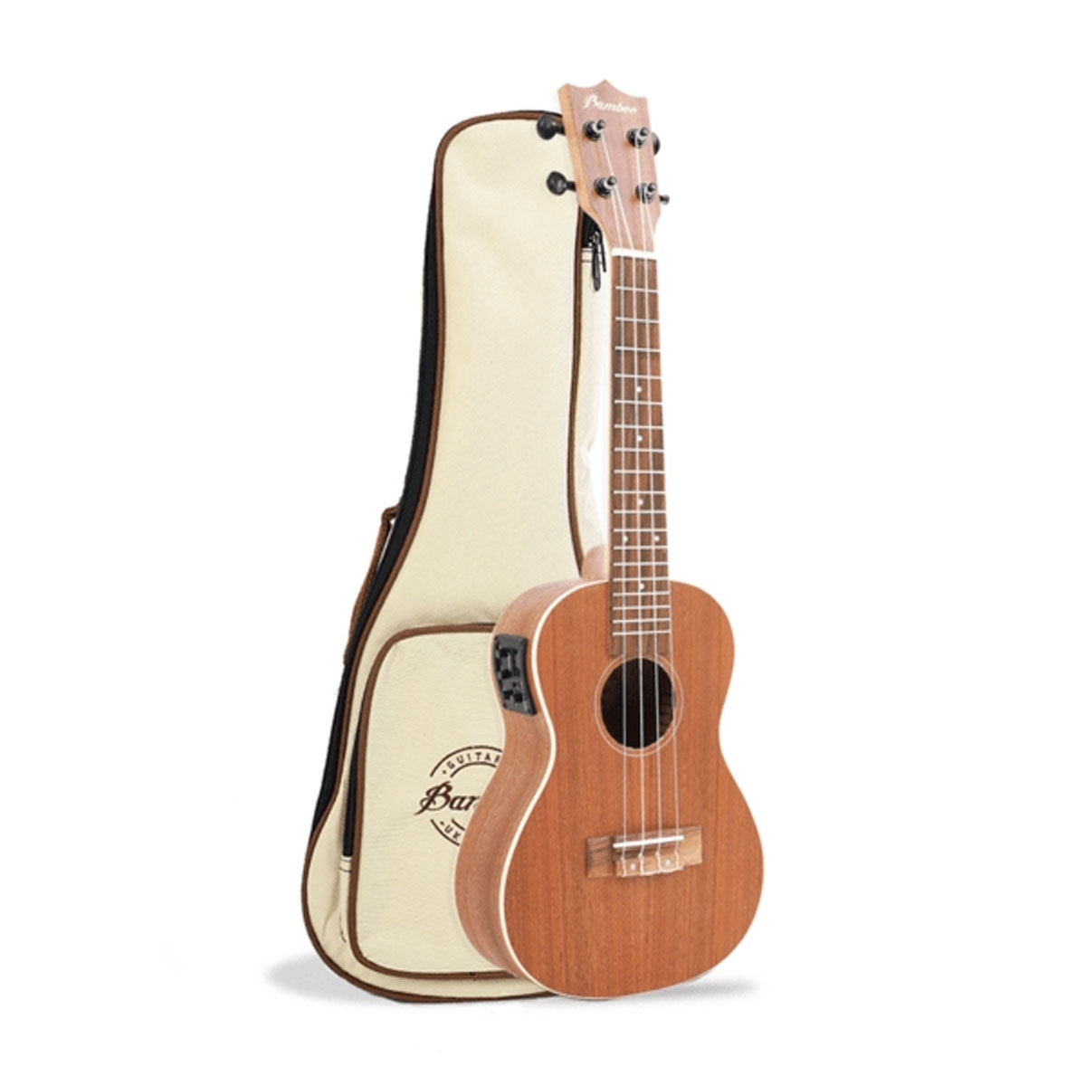 Ukelele Tenor de Estudio Bamboo U-26-sapele Q Cuerpo de Sapele Natural con Funda Incluida