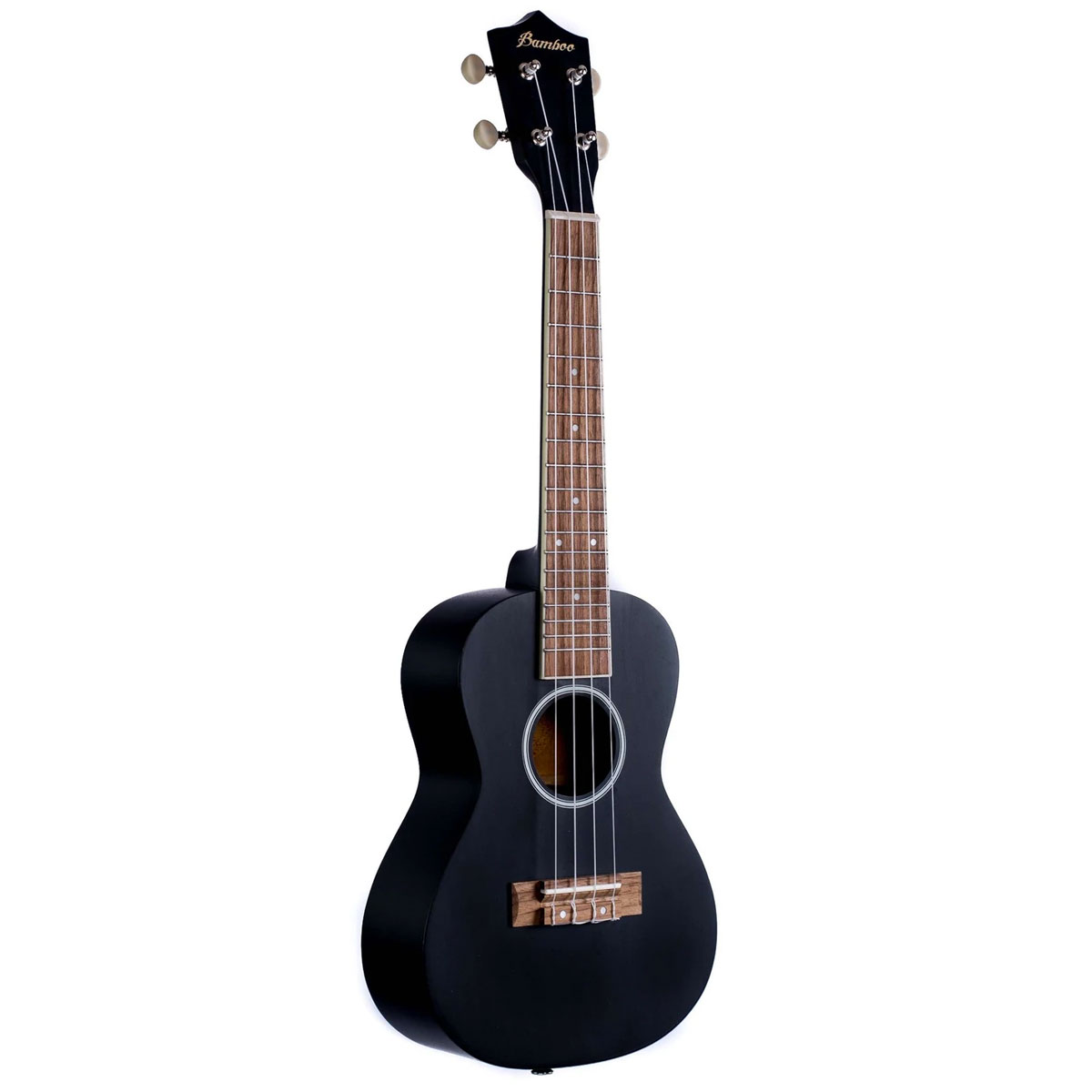 Ukelele Bamboo Concierto de Estudio U-23-BK color Negro Incluye Funda