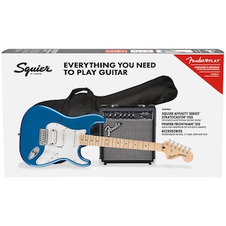 Foto 2 | Paquete de Guitarra Eléctrica Fender color Azul Squier Affinity Series Stratocaster Hss Pack