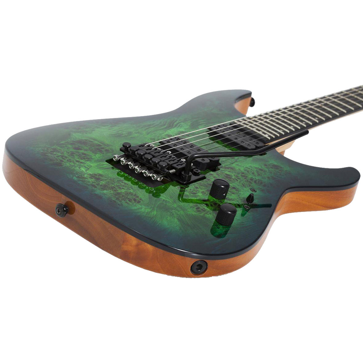 Foto 3 pulgar | Guitarra Eléctrica Schecter C-6 Pro color Verde Fr de Caoba 2018 Aqua Burst Burst con Diapasón de Wengué