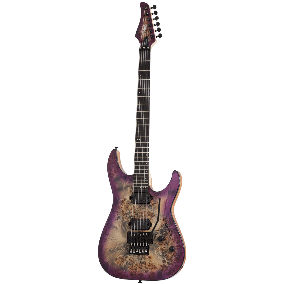 Guitarra Eléctrica Schecter C-6 Pro Frde Caoba Aurora Burst Burst con Diapasón de Wengué Púrpura