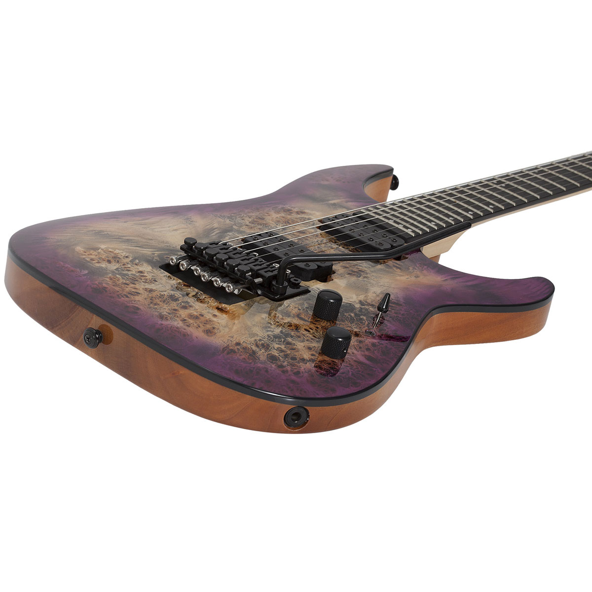 Foto 2 | Guitarra Eléctrica Schecter C-6 Pro Frde Caoba Aurora Burst Burst con Diapasón de Wengué Púrpura