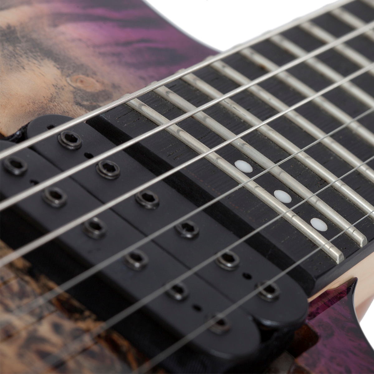 Foto 4 | Guitarra Eléctrica Schecter C-6 Pro Frde Caoba Aurora Burst Burst con Diapasón de Wengué Púrpura