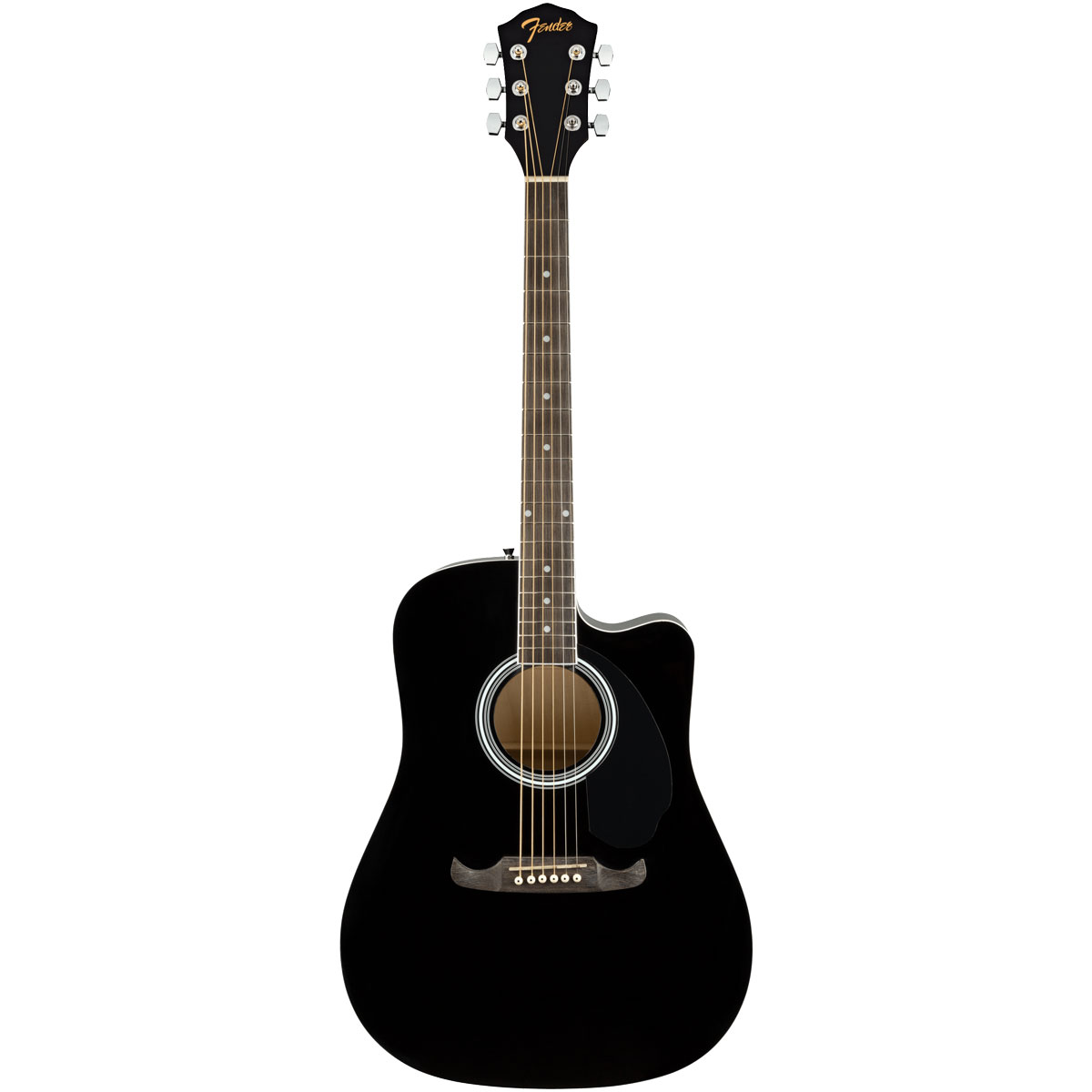 Guitarra Electroacústica Fender Alternative Fa-125ce para Diestros Black Nogal Gloss