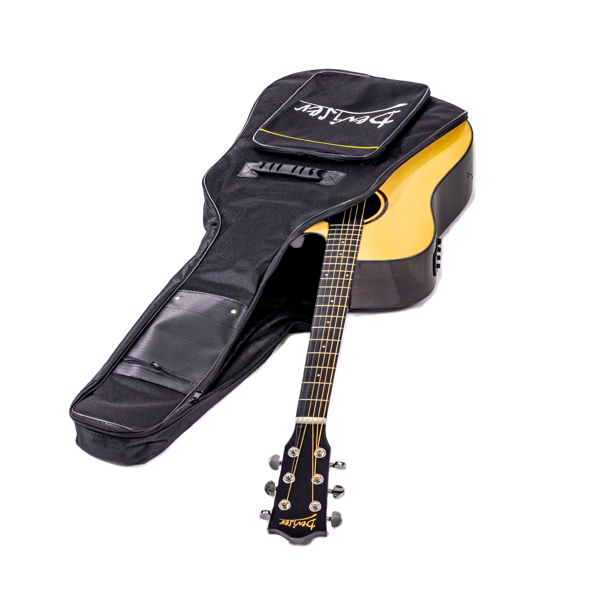 Foto 4 pulgar | Guitarra Electroacústica Deviser L-841KL color Beige Profesional con Funda