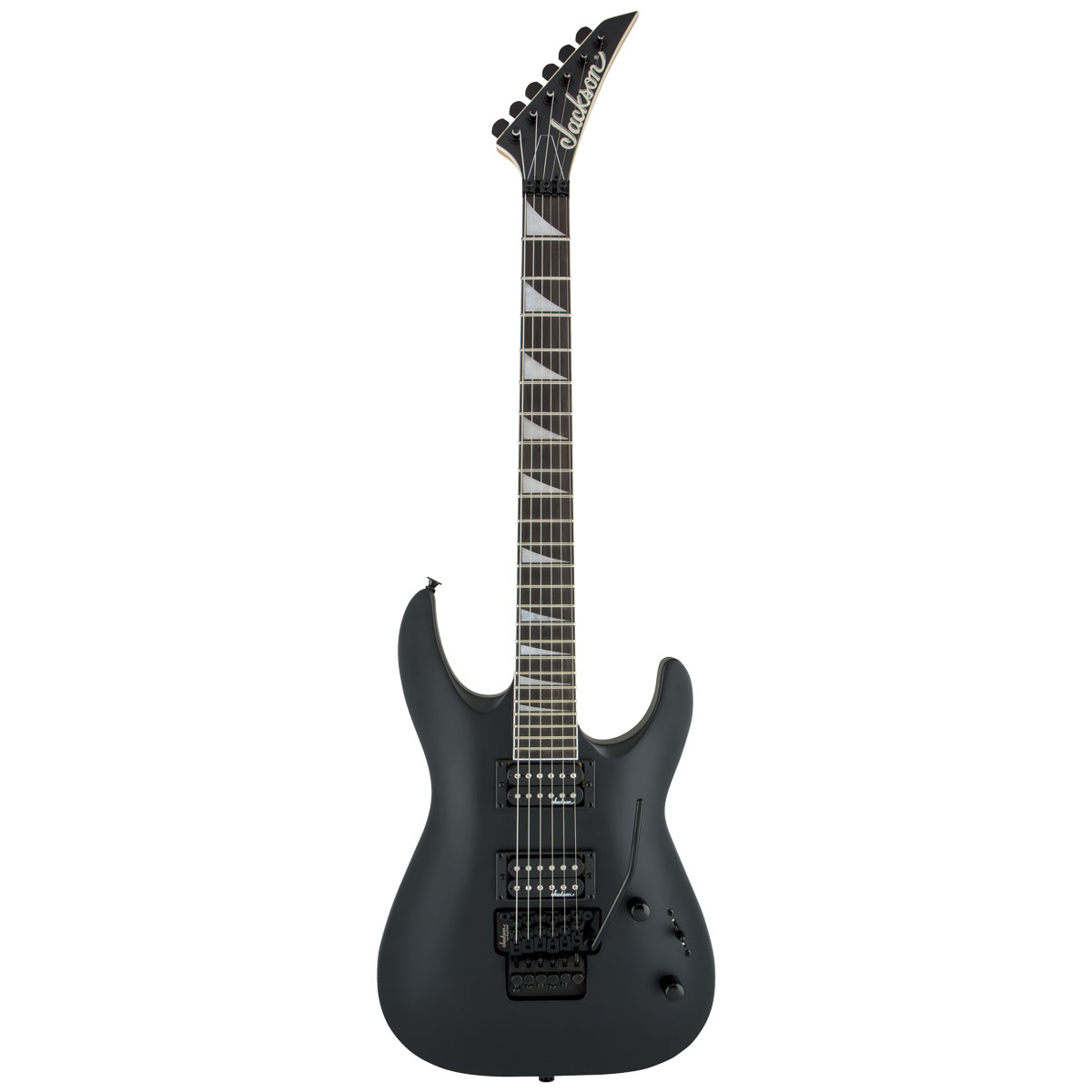 Guitarra Eléctrica Jackson JS Series Js32 DKA color Negro Dinky de Álamo Satin Black Brillante con Diapasón de Amarant