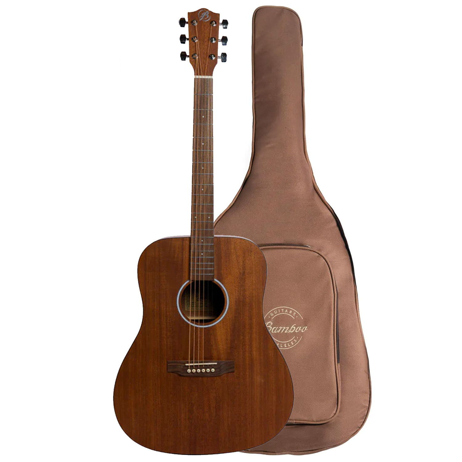 Foto 2 pulgar | Guitarra Acústica Bamboo GA-41-Mahogany de Caoba con Funda