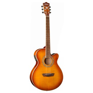 Foto 1 | Guitarra Electroacústica Washburn EA15 color Naranja Ice Tea Burst