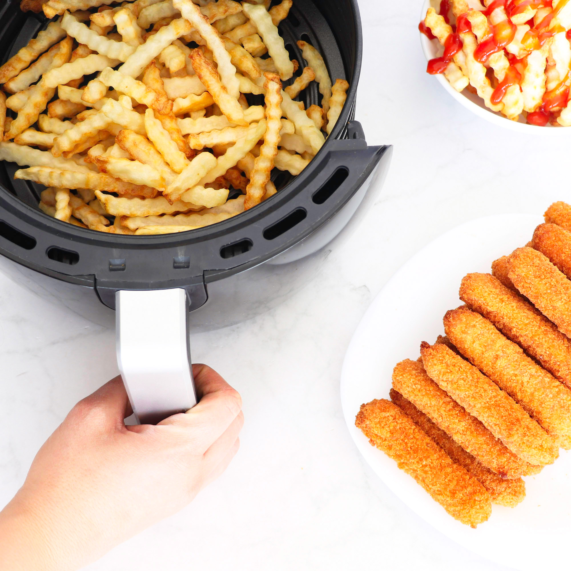 Foto 4 pulgar | Freidora de Aire Master Chef Compact-fry 3.8l Touch color Negro