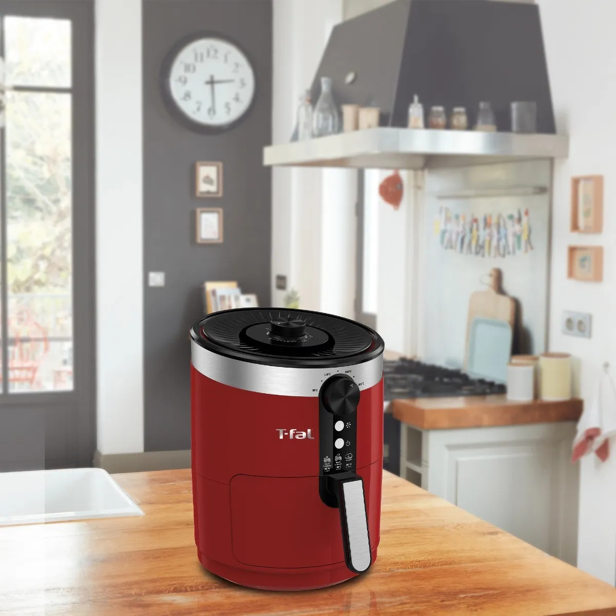 Foto 4 pulgar | Freidora de Aire T-fal EY1205MX color Vino 3.5 L