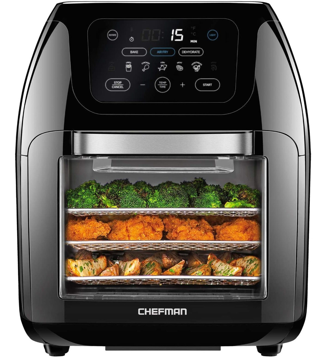 Freidora De Aire Digital De 10 Litros Horno Cocina Chefman