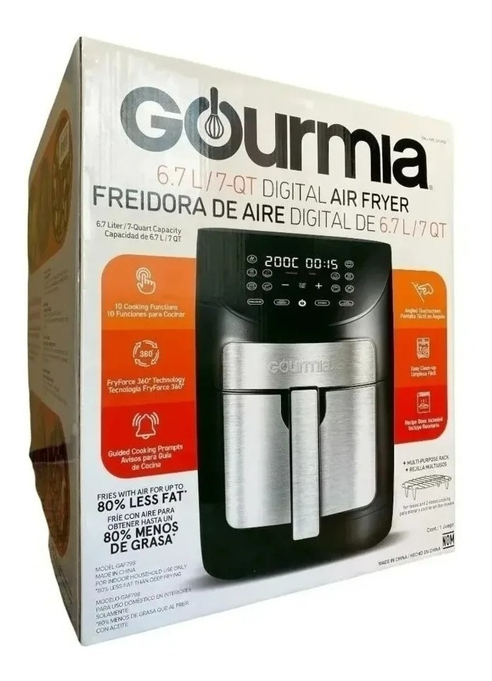 Foto 2 pulgar | Freidora Aire Gourmia 6.7 Lt. Digital Horno Eléctrico Comida