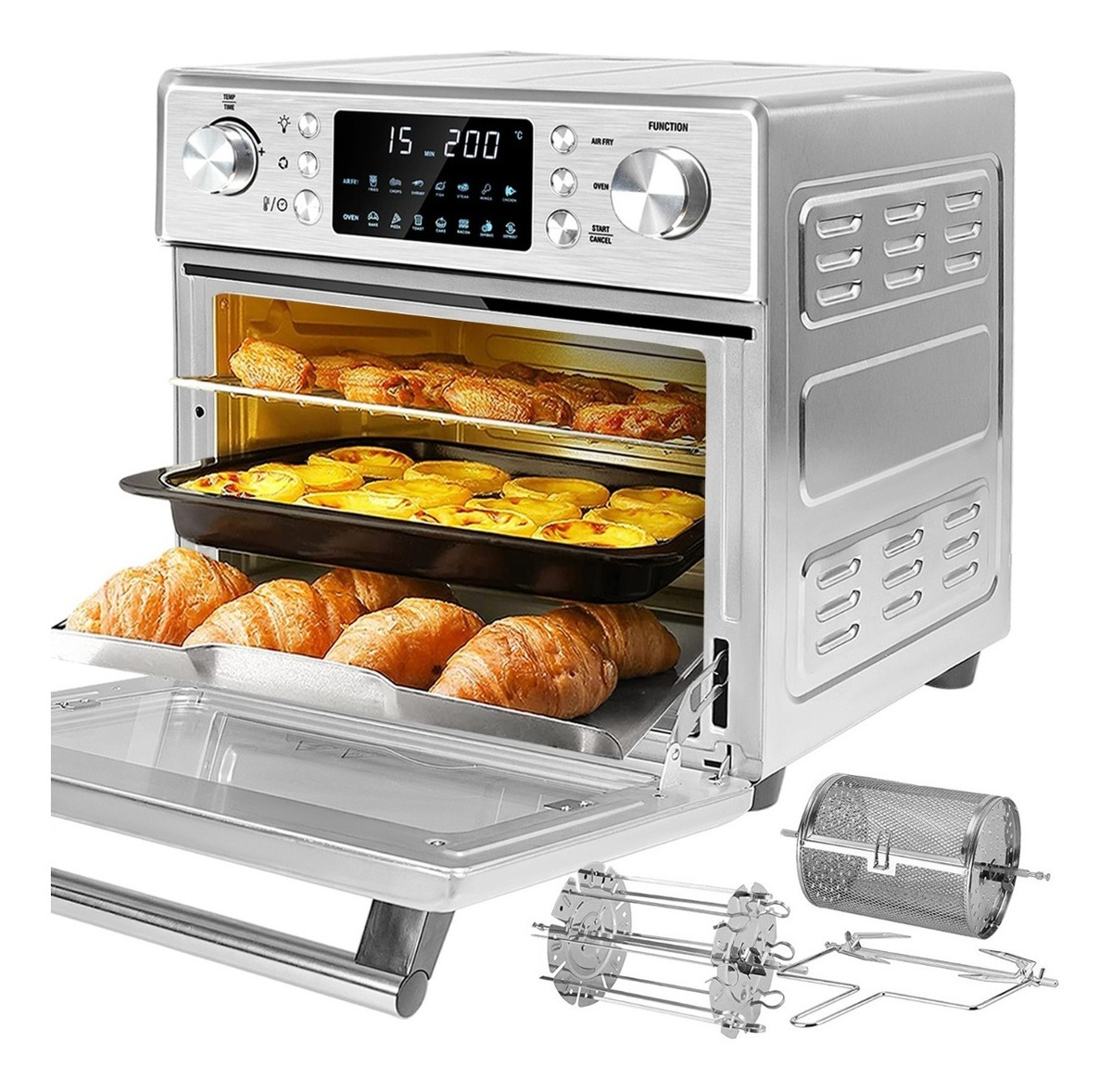 Freidora Aire&horno Multifuncional Fácil De Freír Y Asar 25l