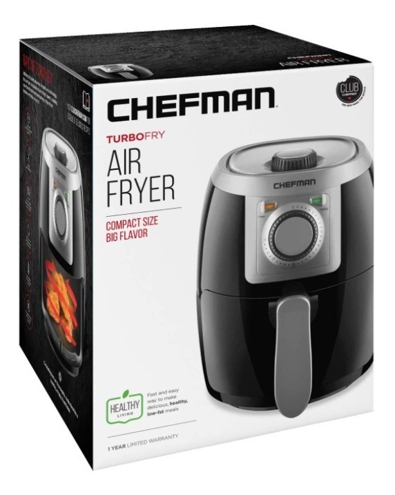 Freidora Eléctrica De Aire Chefman Rj38-2lm 2l Black 120v