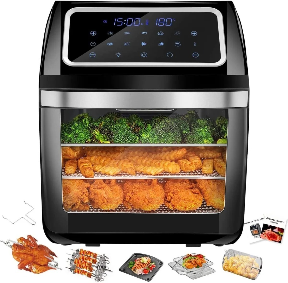 Foto 2 pulgar | Freidora Aire Horno Deshidratador Touch Multifuncional 1700w