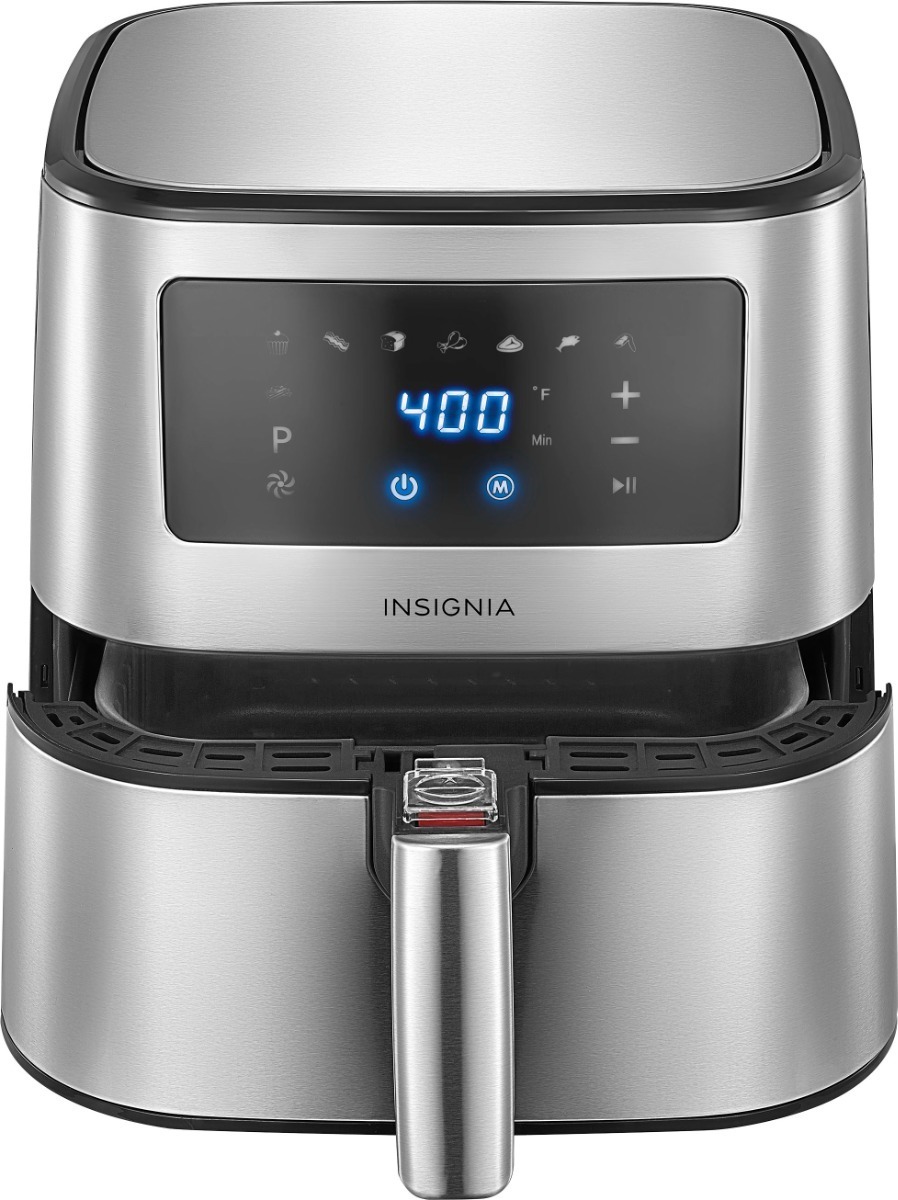 Insignia - 5 Qt Freidora De Aire Digital - Acero Inoxidable