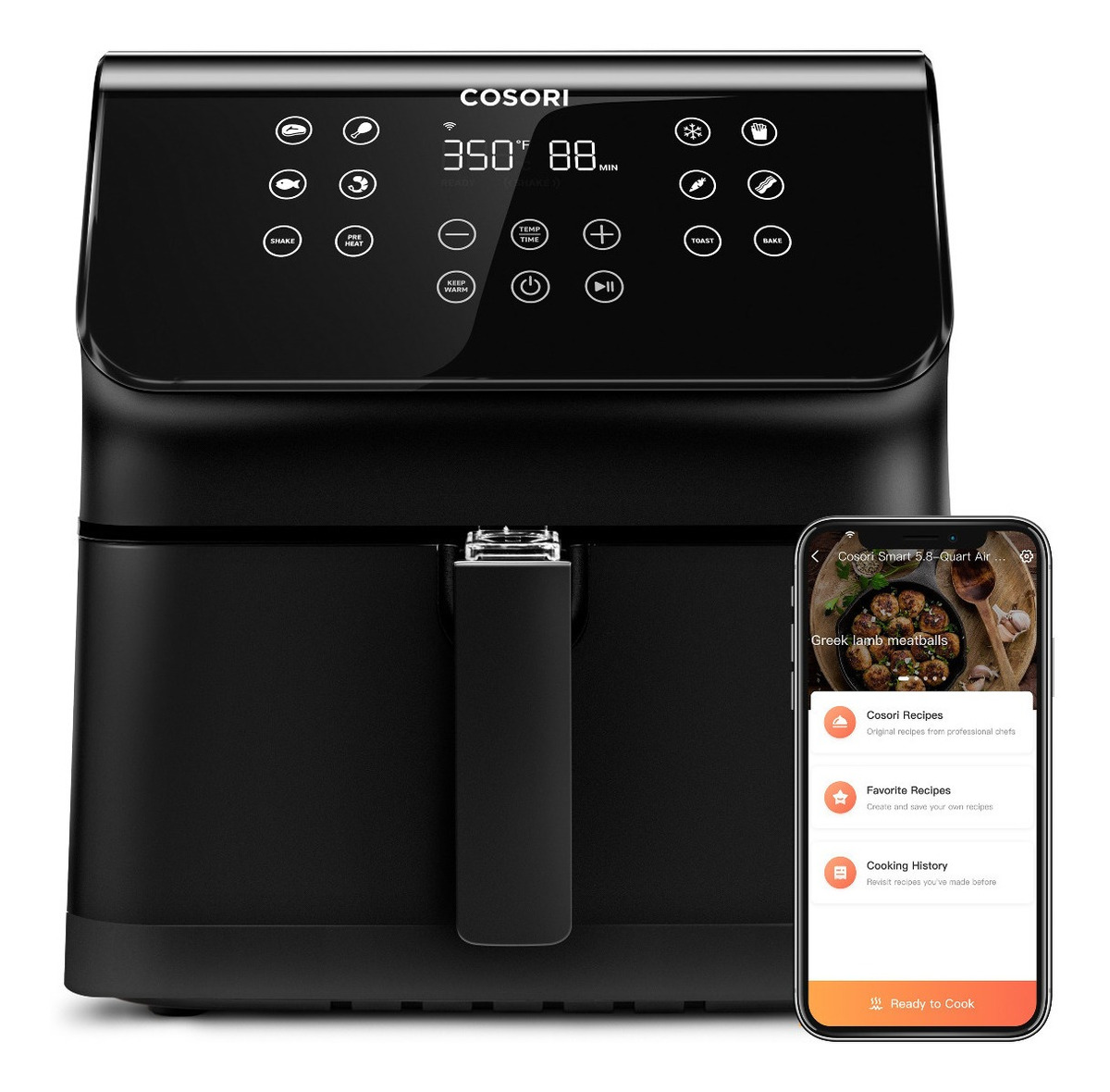 Freidora Aire Smart Wifi Cosori 5.5l Horno Electrónico