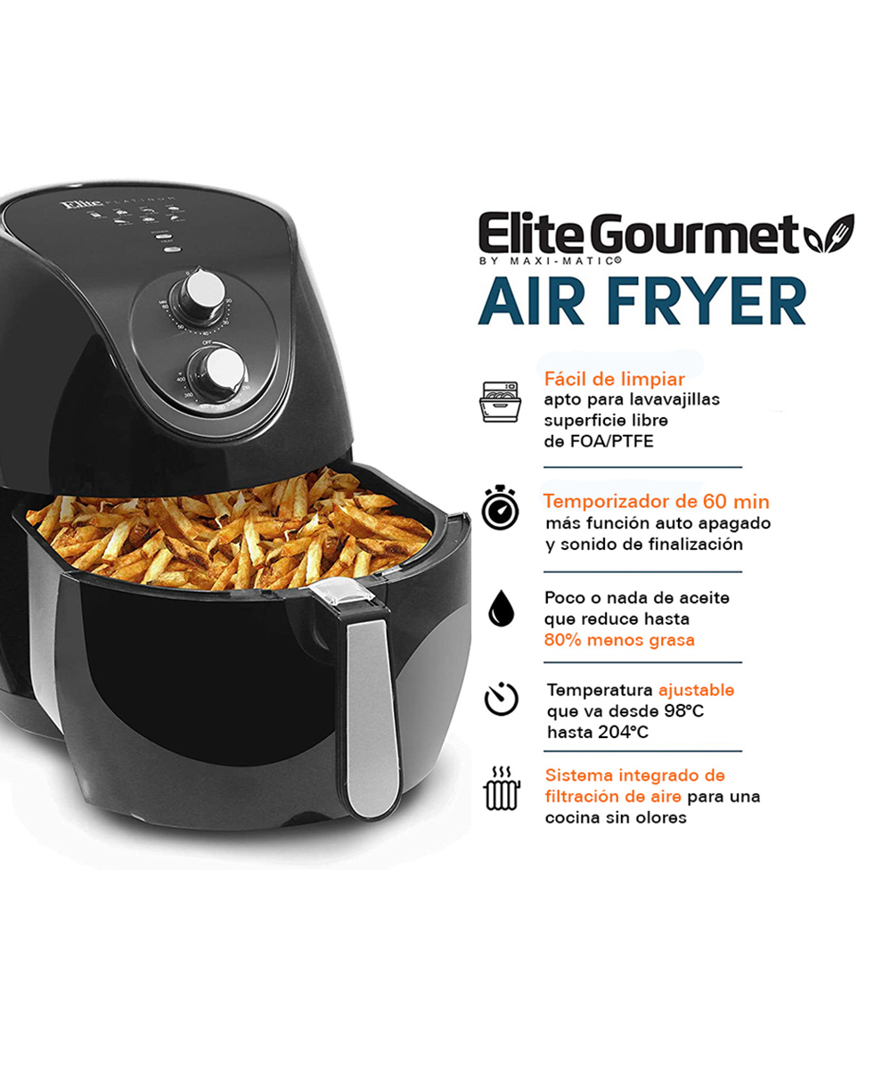 Foto 2 | Freidora de Aire Elite Gourmet EAF-658 color Negro 6 L