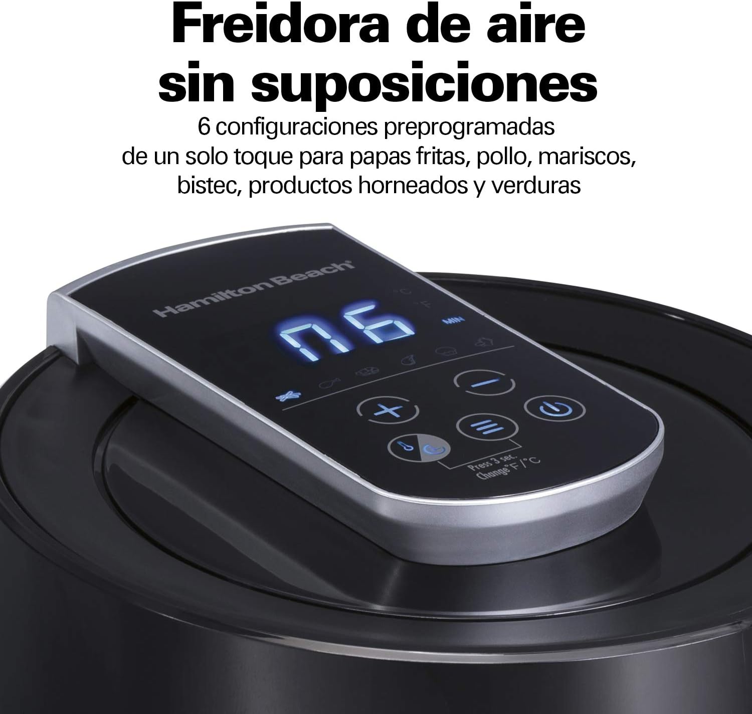 Foto 4 pulgar | Freidora Aire 2.5 Litros 1400w 35050 Hamilton Beach color Negro