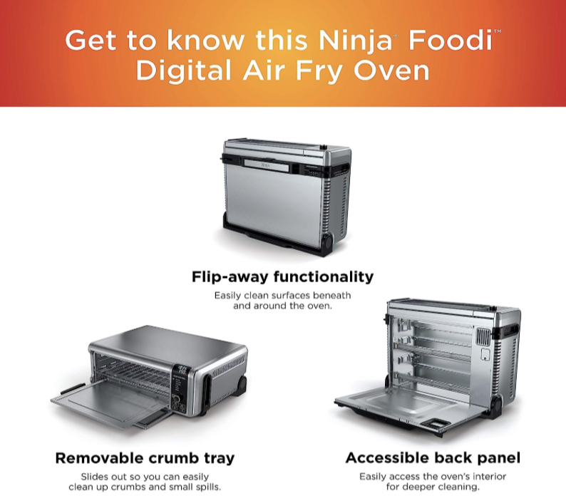 Foto 4 pulgar | Ninja Sp101 Digital Air Fry Countertop Oven With 8-in-1 Functionality, Flip Up & Away Capability For Storage Space, Fun