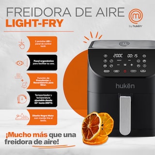 Foto 3 | Freidora de Aire Masterchef Negra de 6 L