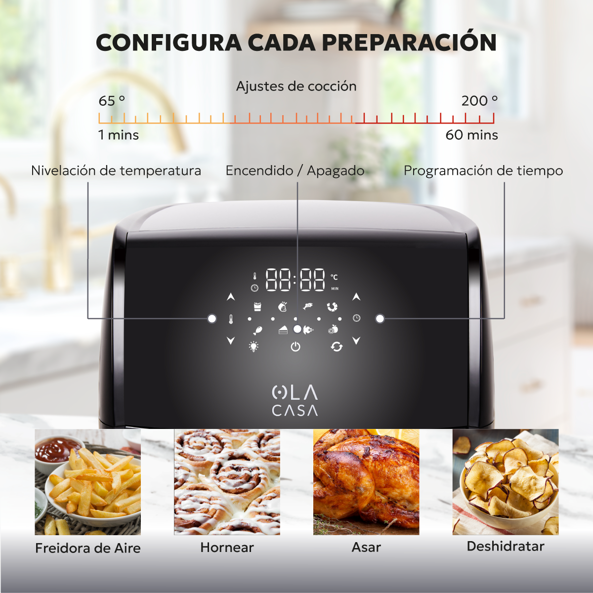 Foto 4 | Freidora de Aire Ola Casa 12l