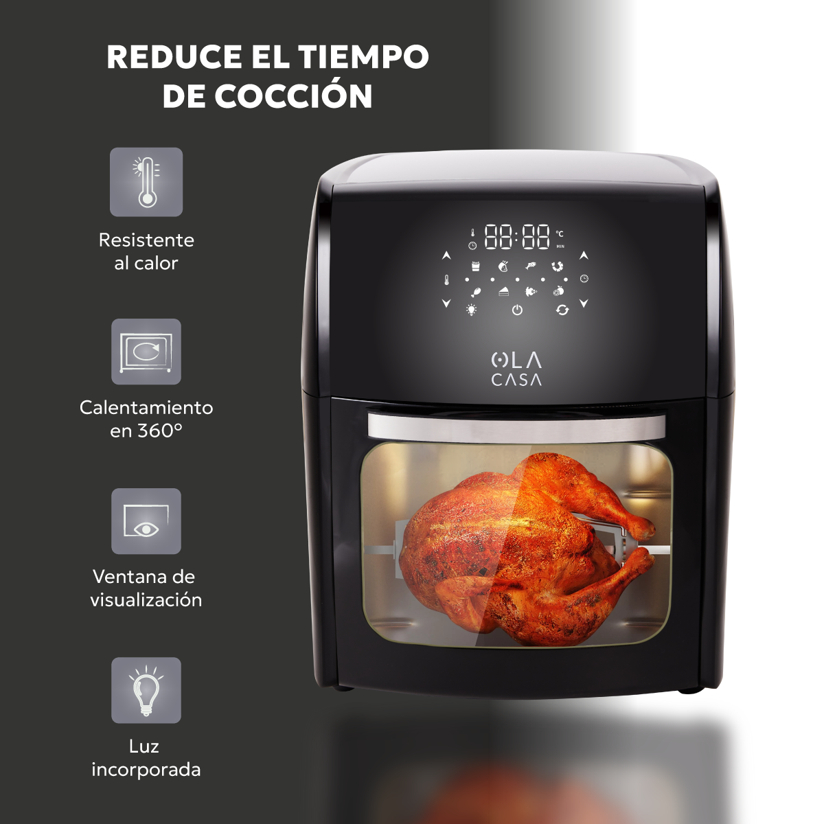 Foto 5 | Freidora de Aire Ola Casa 12l